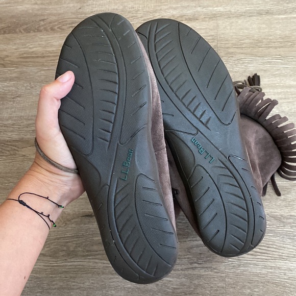 L.L. Bean Ll Bean Tall Brown Suede Moccasin Boots - Women | Color: Brown |8.5 - Picture 9 of 10